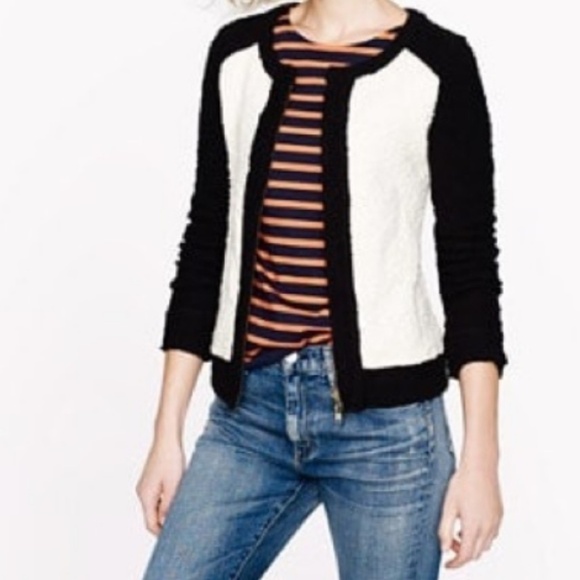 J. Crew Colorblock Boucle Jacket - Picture 1 of 4